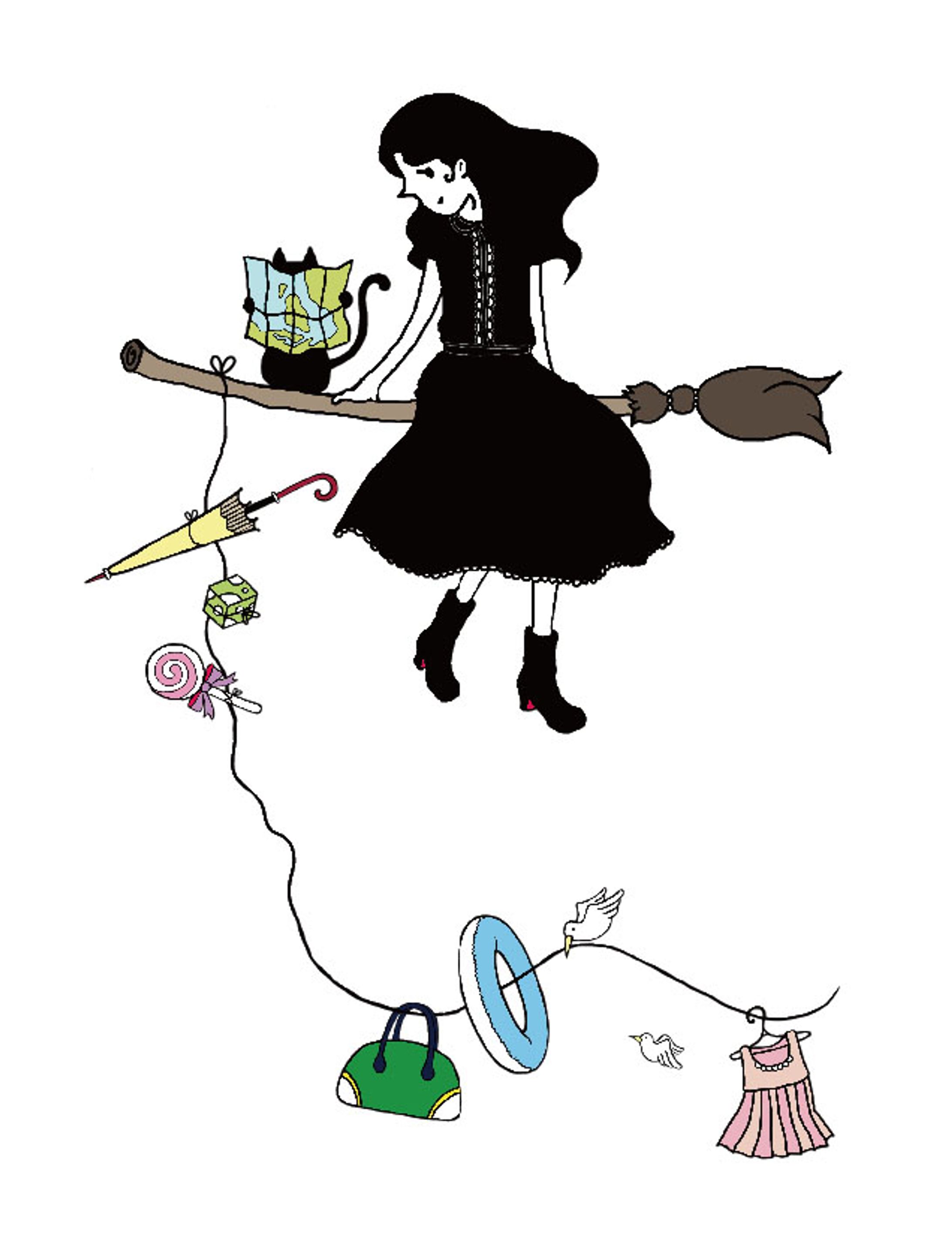 魔女の宅急便　ブックカバーイラストデザイン-1