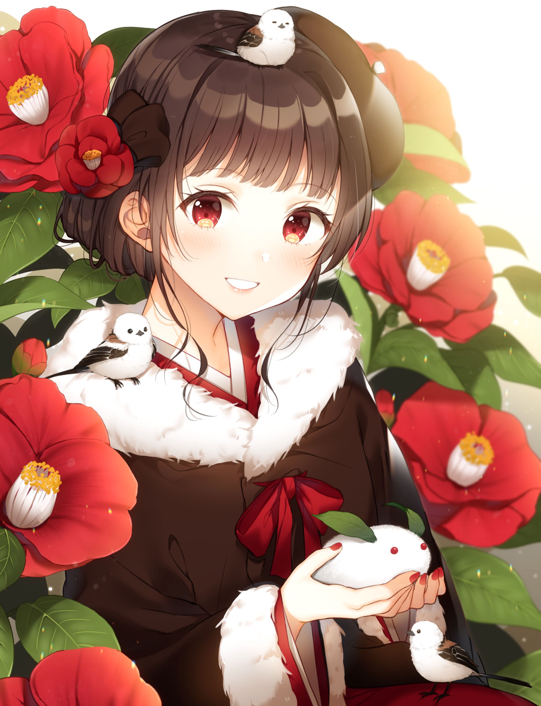 椿と女の子-1