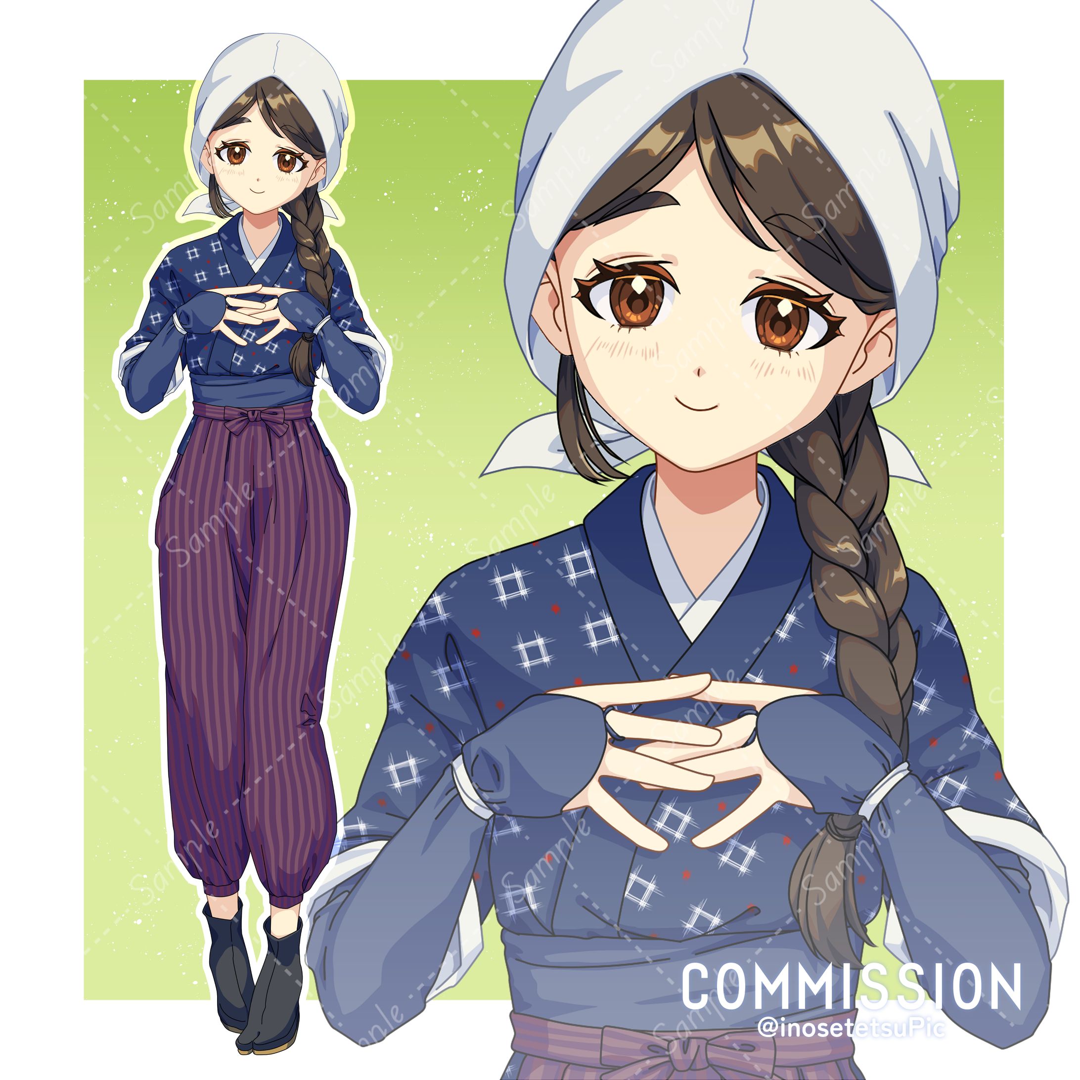 【立ち絵】もんぺ・野良着-1