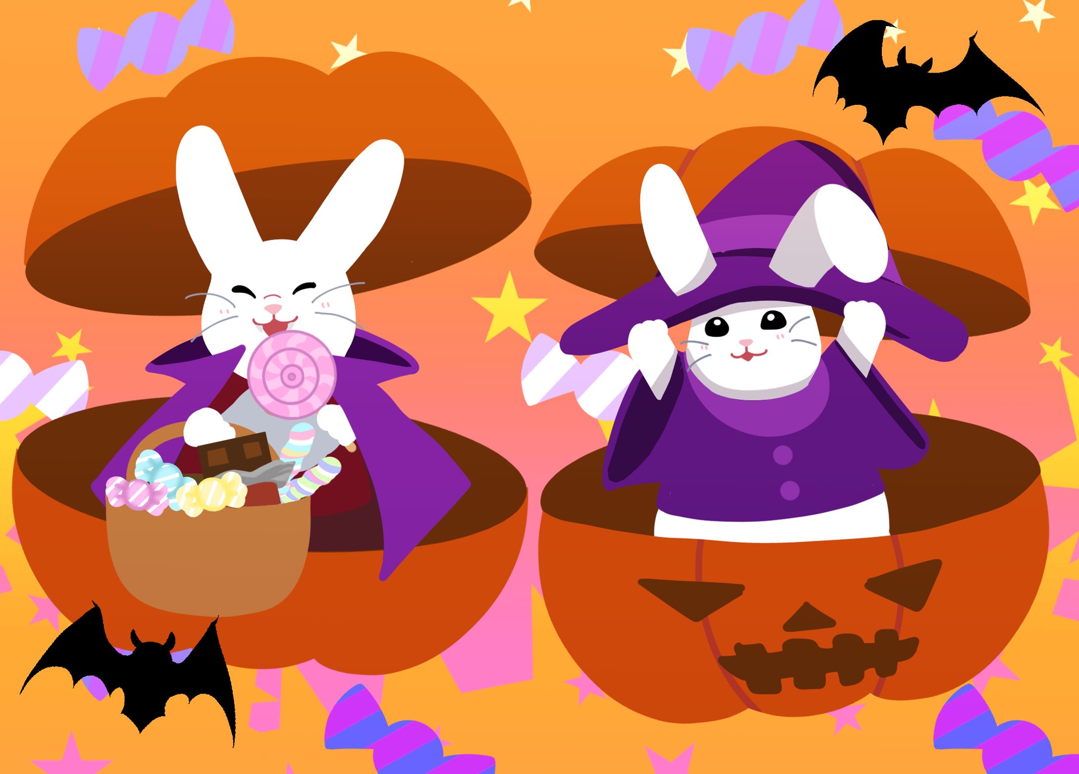 うさぎカレンダーハロウィン-1