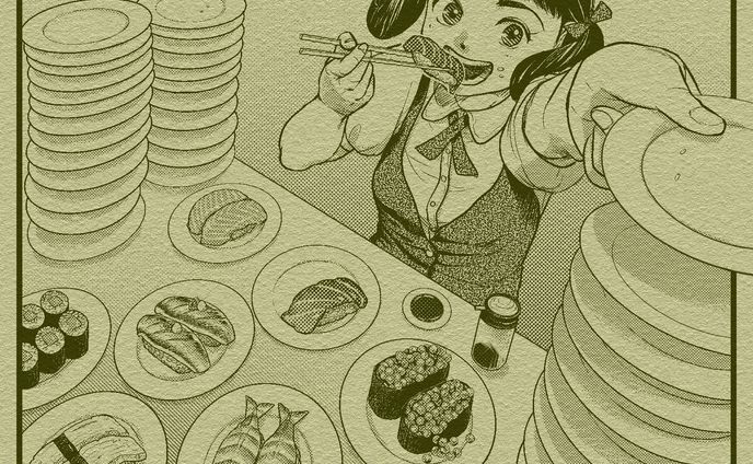 【食べ物×人物シリーズ】回転寿司×フードファイター