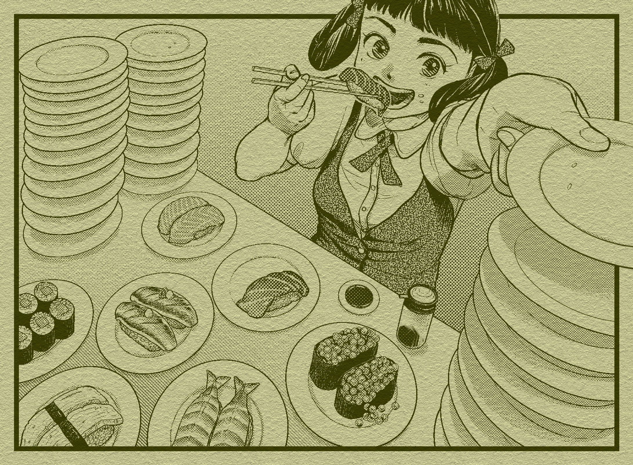 【食べ物×人物シリーズ】回転寿司×フードファイター-1