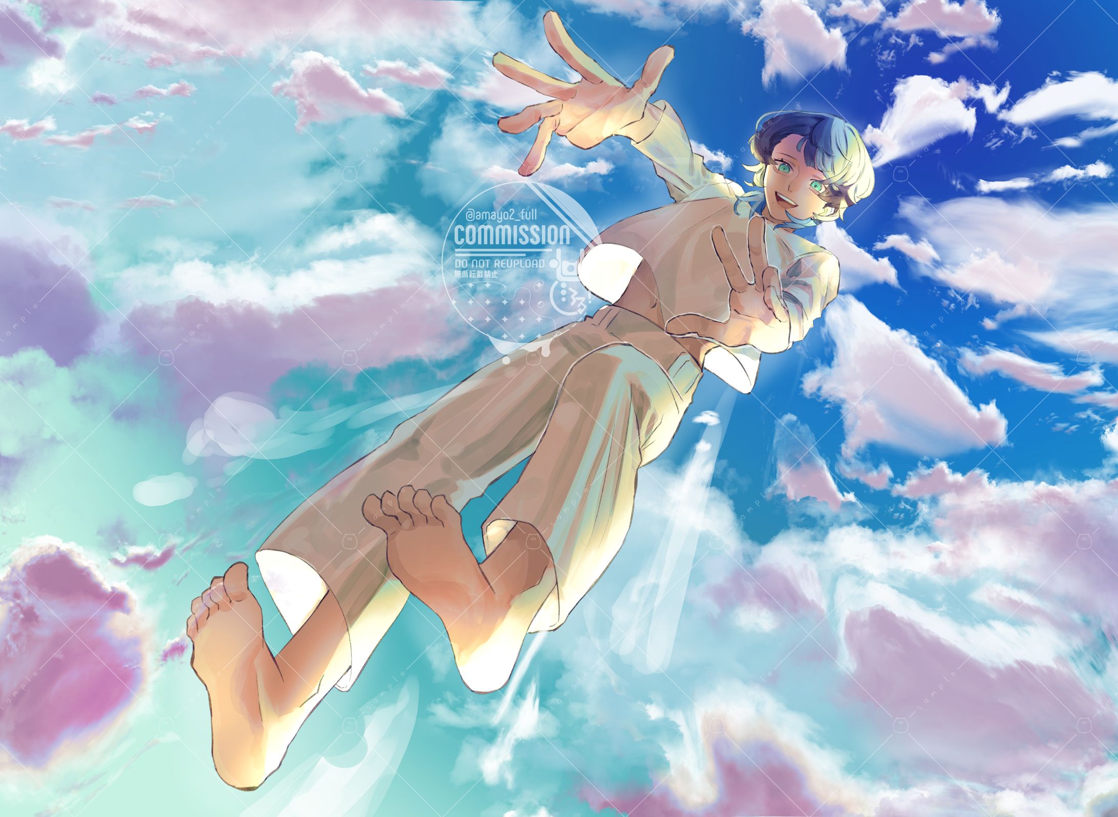 【ご依頼】楽曲「青のすみか」歌ってみた動画MVイラスト-1