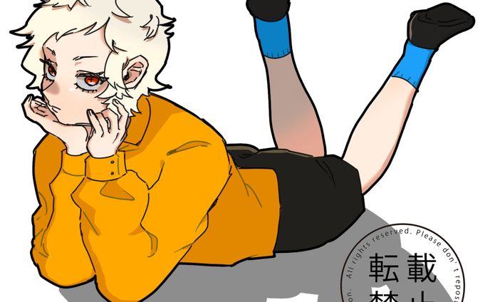 イラスト、丙くん
