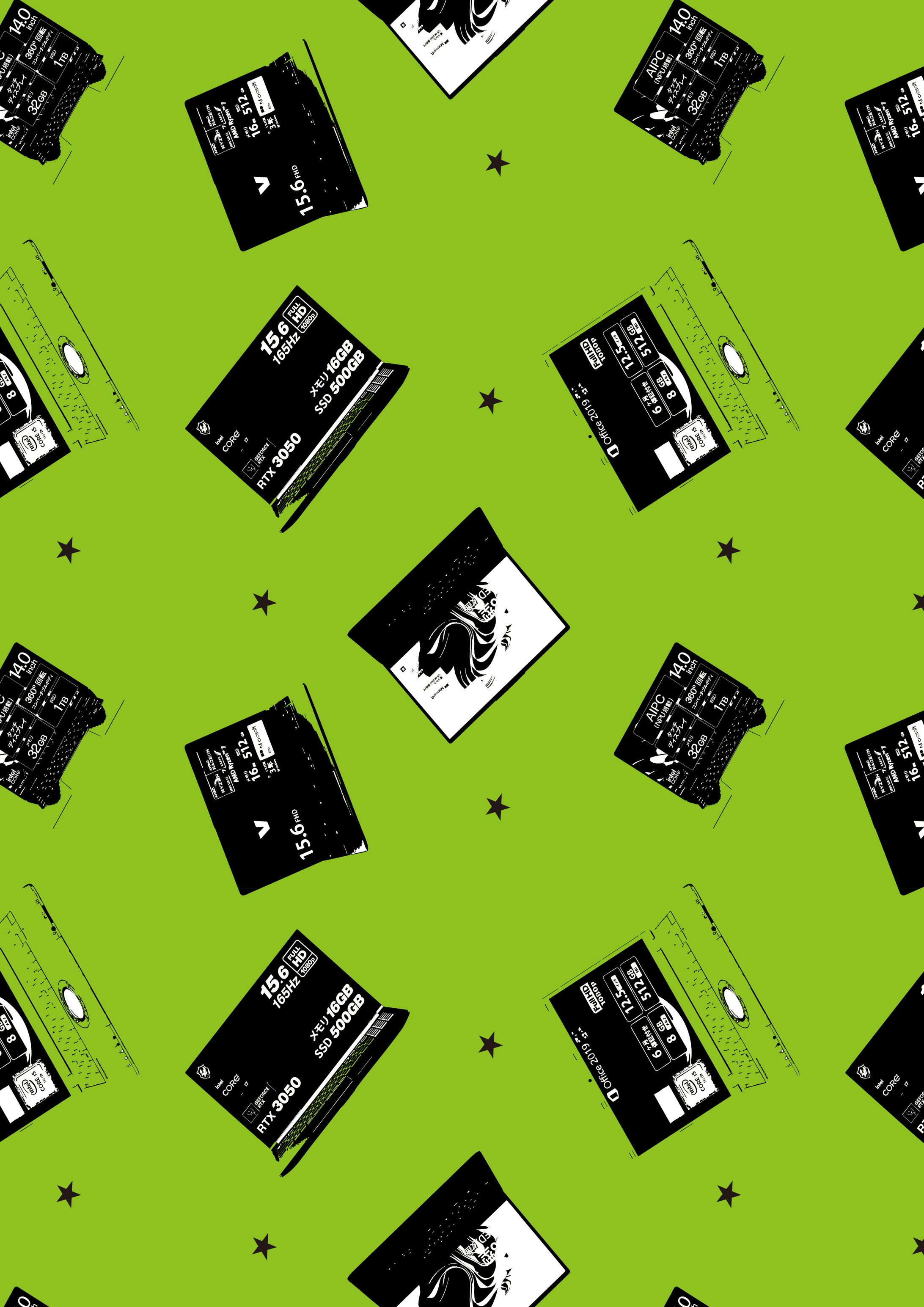 PC総柄イラスト-1