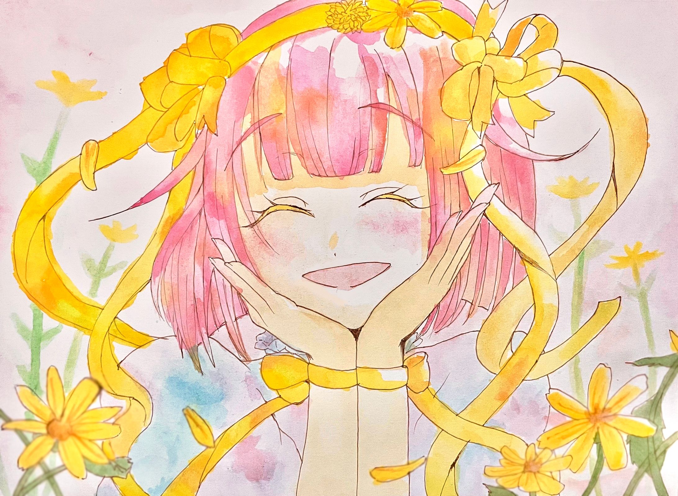 水彩 プロセカ 鳳えむ-1