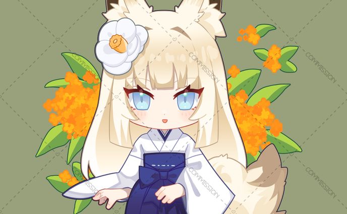 白椿様┊オリジナルトランプ&ステッカー用イラスト