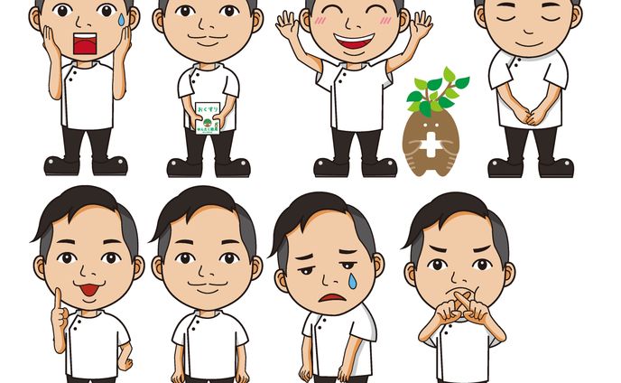 ゆんたく薬局様　似顔絵