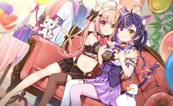 雨宮愛結猫様 / 雨宮めめ様誕生日イラスト
