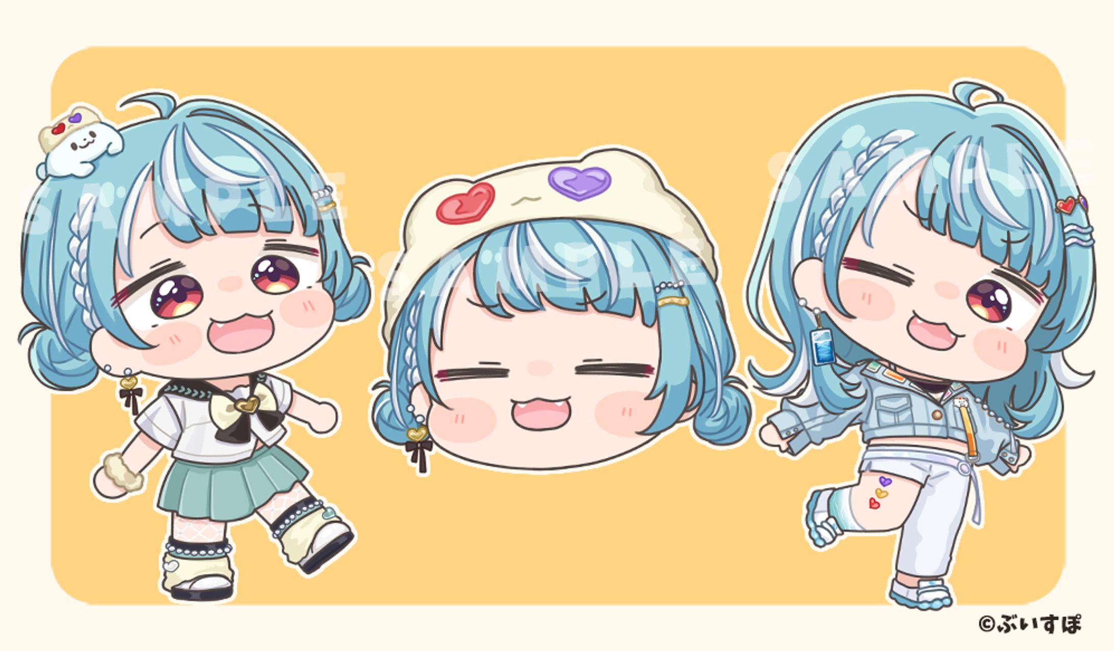 ぶいすぽっ！　白波らむね様　周年記念グッズデフォルメイラスト-1