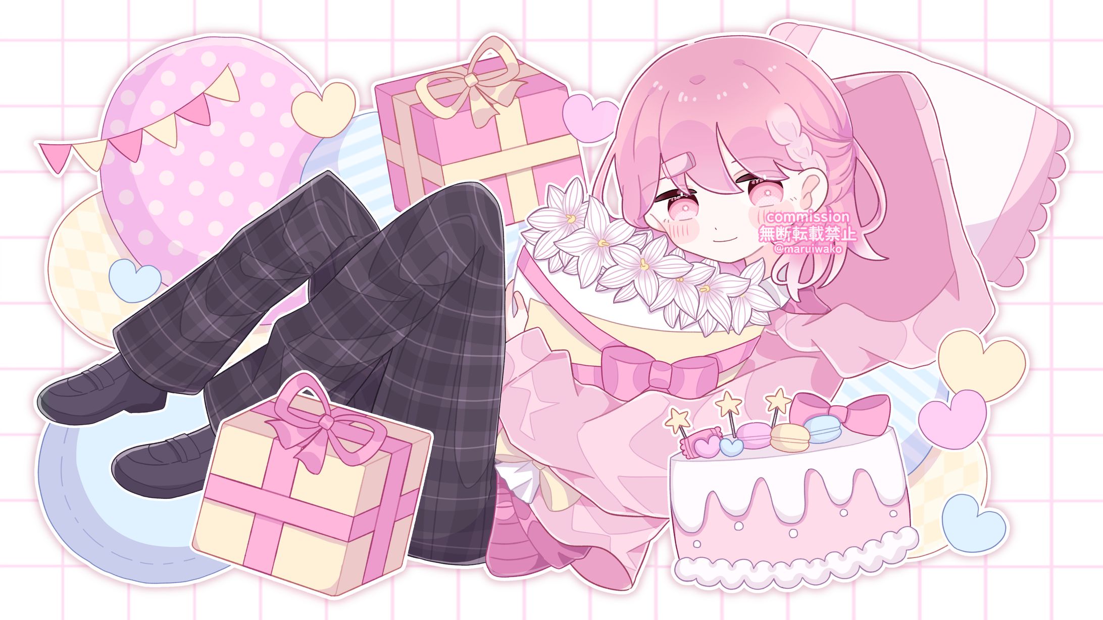 【ご依頼】お誕生日イラスト🩷🎀-1