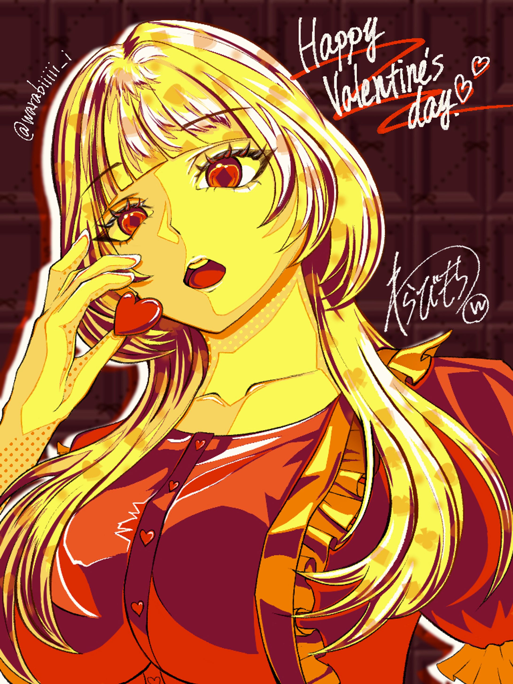 バレンタイン　バストアップ-1