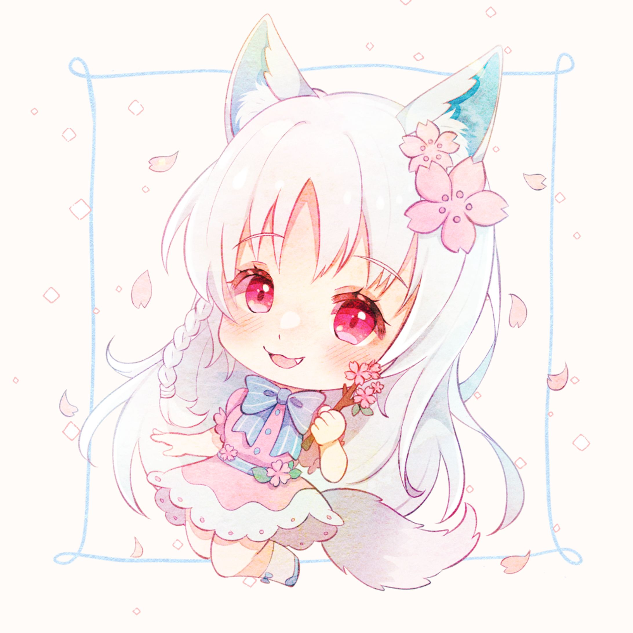 白餅だんご様＊水彩風SDキャラ-1