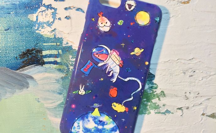 宇宙飛行士のエビちゃんスマートフォンケース