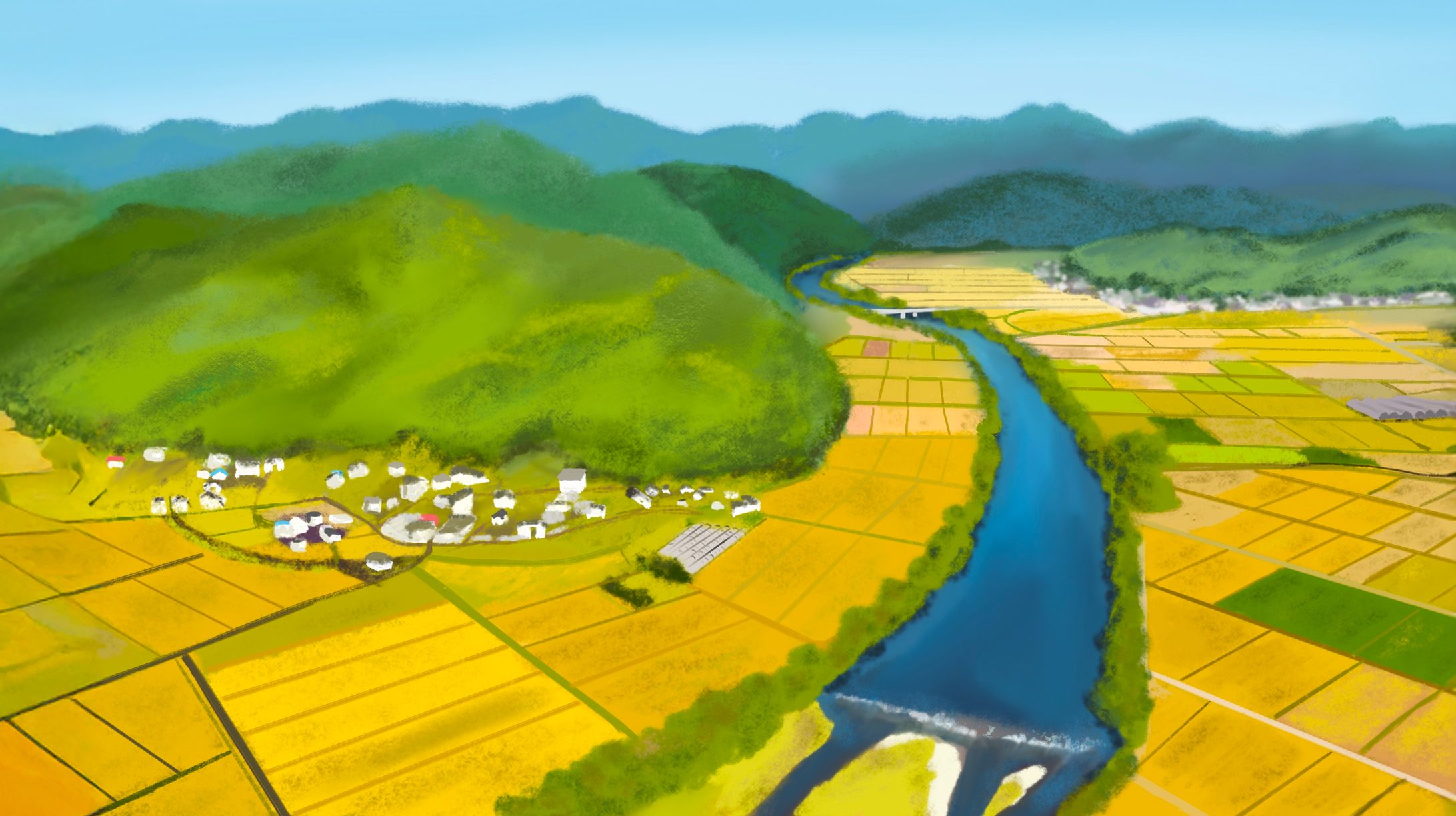 四万十川　空撮-1