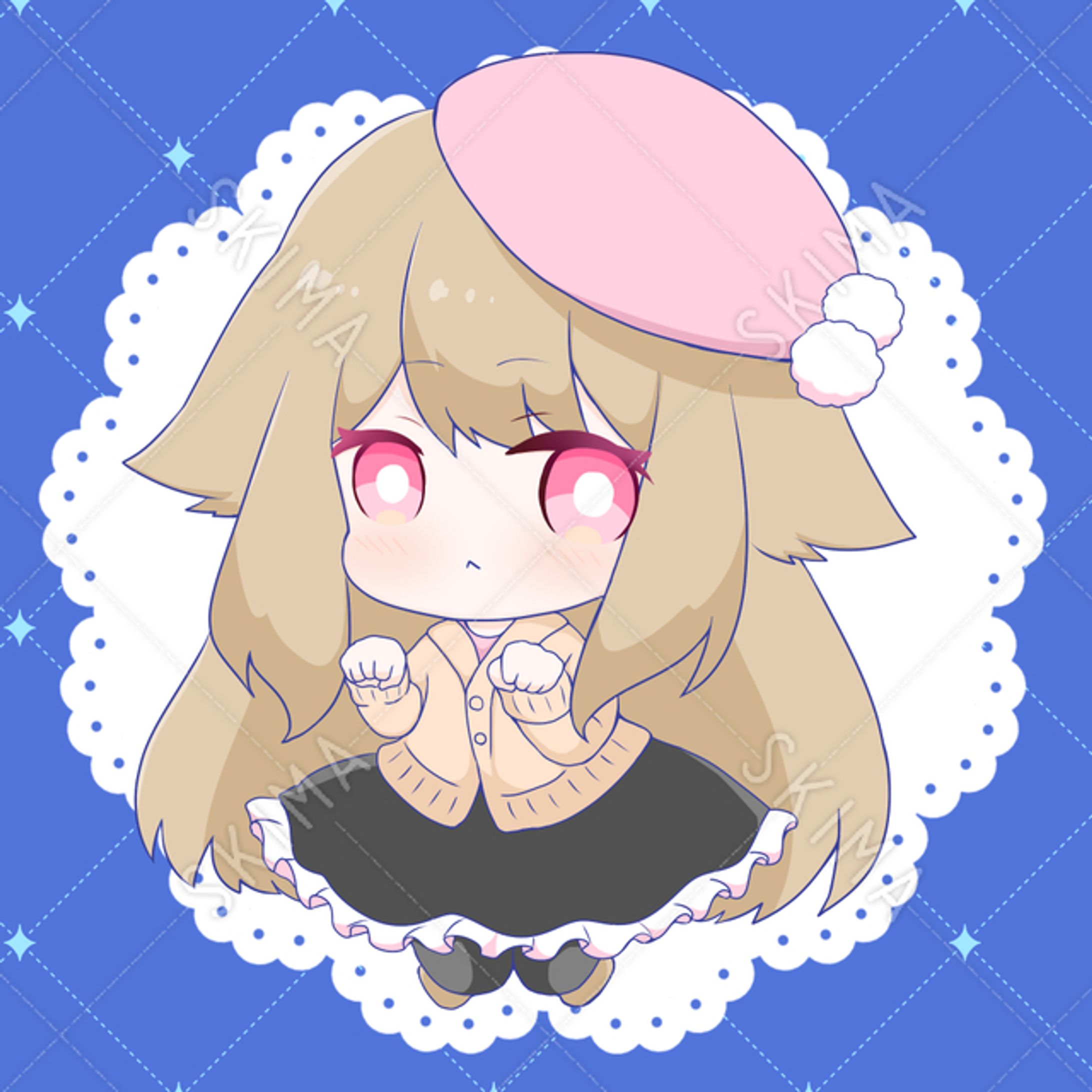 犬耳冬服の女の子-1
