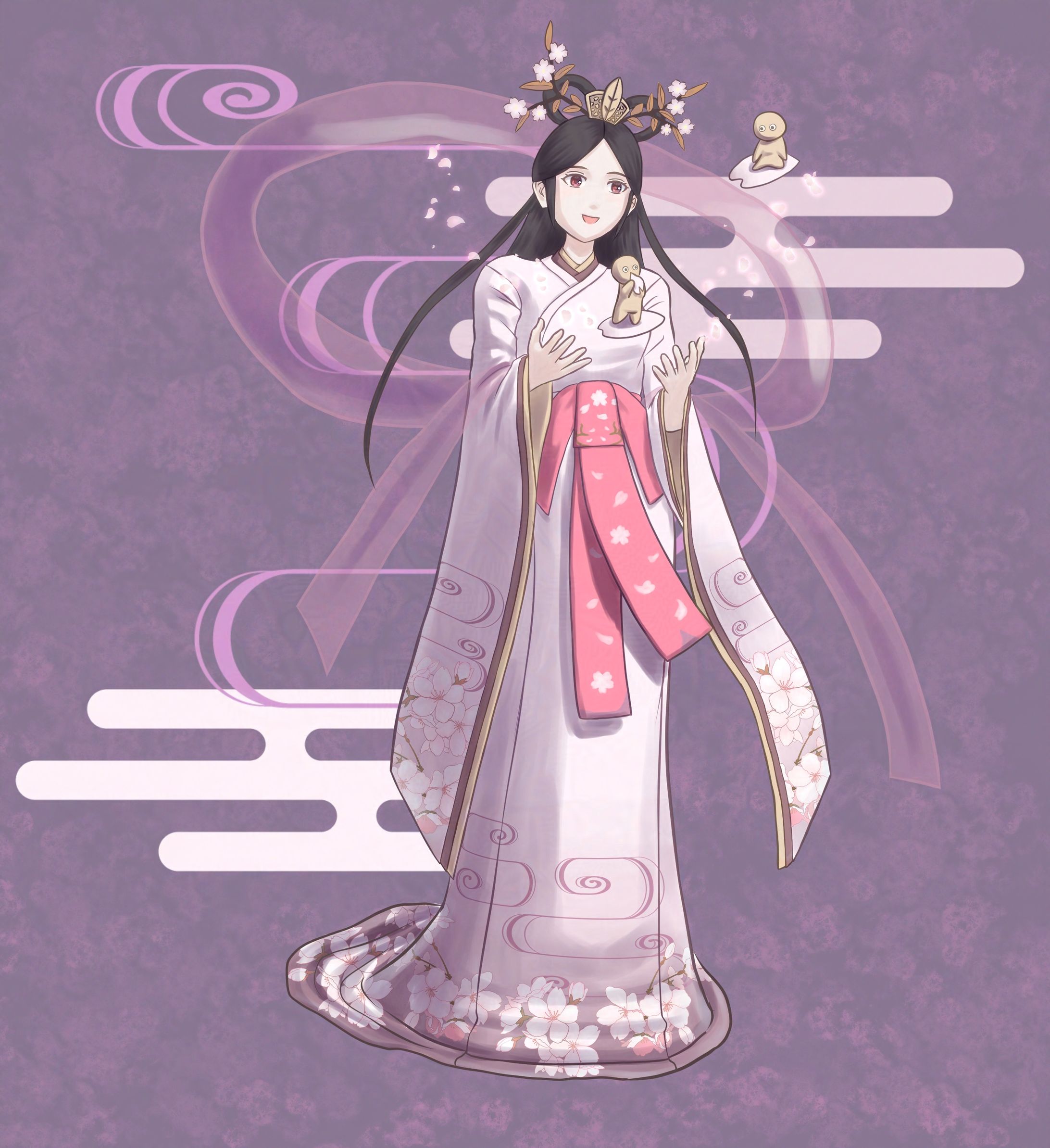 山桜をモチーフにしたキャラクターデザイン-1
