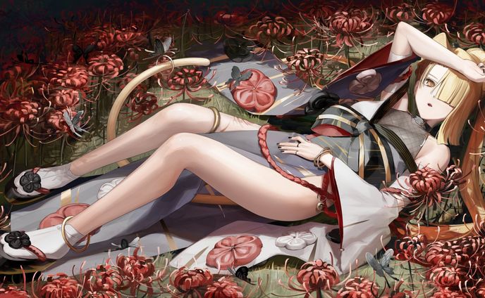 百花ジュノ様 新衣装・誕生日記念イラスト制作（和服）