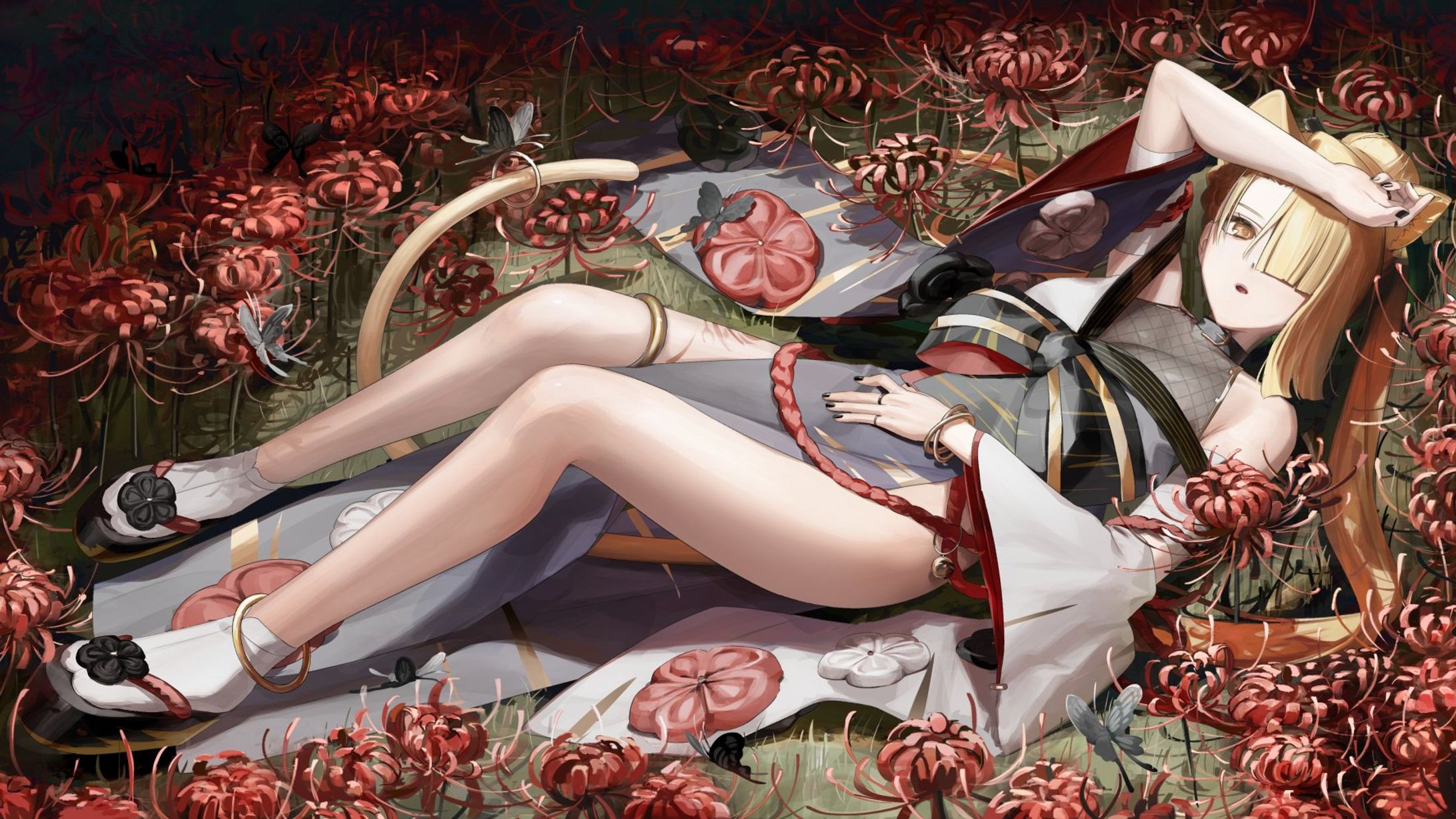 百花ジュノ様 新衣装・誕生日記念イラスト制作（和服）-1