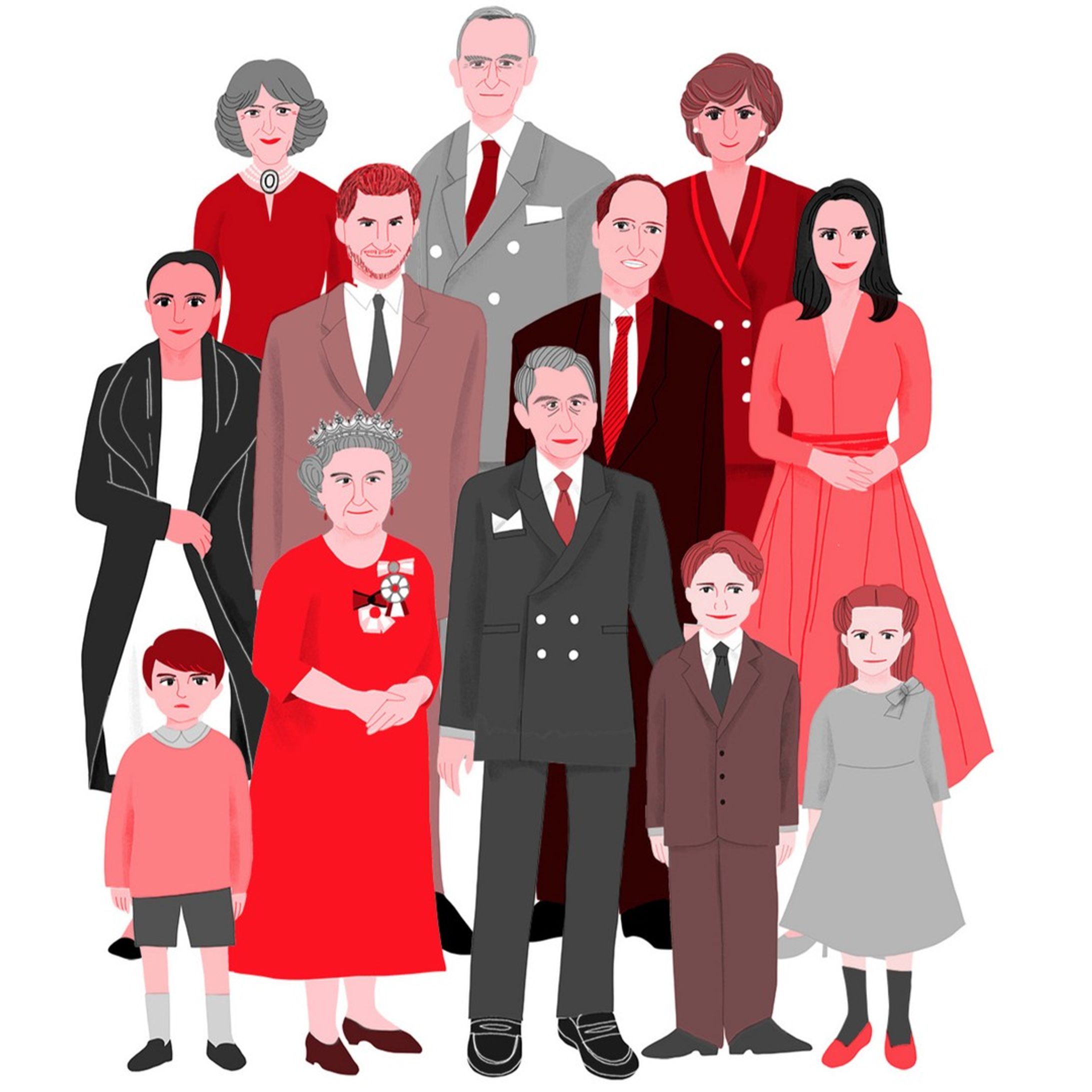 CNN English express, "Queen's English" 
The contents about history of England, classes etc. 
Royal family portrait, elevenses (tea break with snack at 11:00), rich and common person.

CNNイングリッシュエクスプレス
クイーンズイングリッシュ入門。英国の歴史や階級、お茶の席での英語に関して。　ロイヤルファミリーのポートレートやイレブンシスのシーン、階級の違う人を描きました。

@cnn.ee #cnnenglishexpress #royalfamily #royalfamilyportraits #portrait #portraitillustration #englishculture #elevenses #queen #elizabeth #queenelizabeth #humanillustration #peopleillustration-1