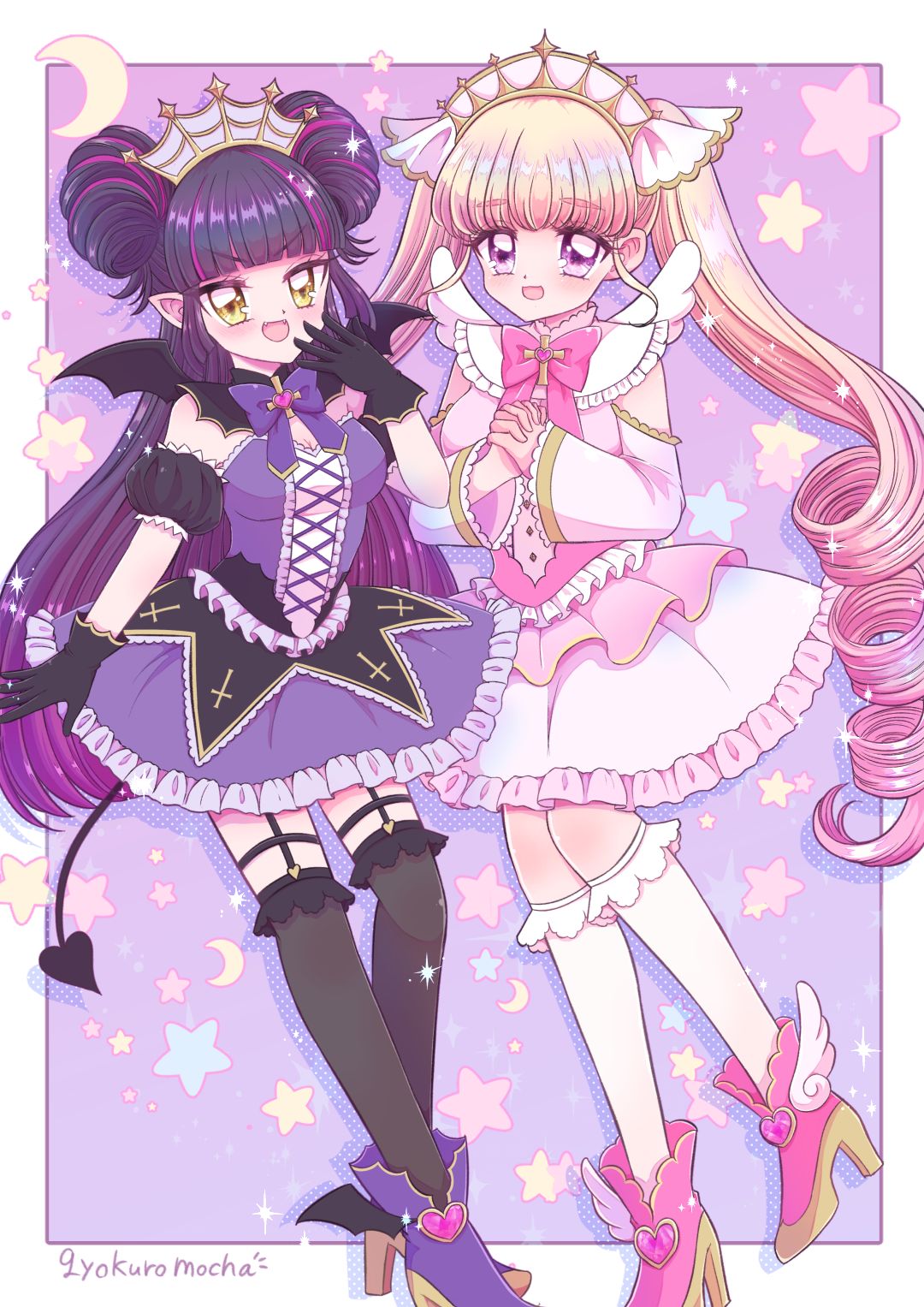 シーグラスアート 天使ちゃんと悪魔ちゃん♪お取り置き中です(⋆ᴗ͈ˬᴗ͈)” シーグラスアート 天使ちゃんと悪魔ちゃん♪お取り置き中です