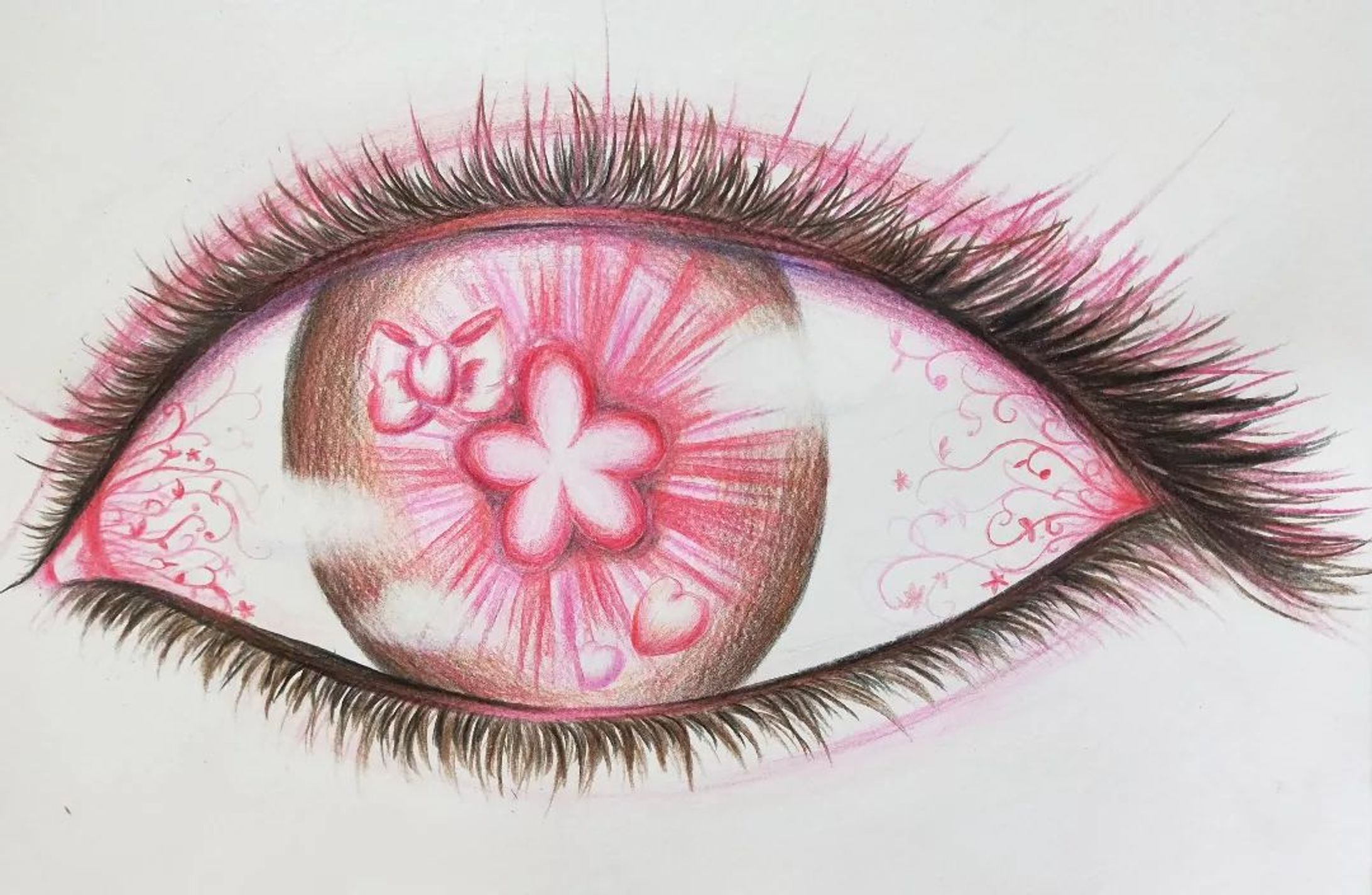 Mellow eyes ♡

#桃色誂え師 #イラスト #Illustrator #色鉛筆イラスト 
#ピンク #pink 
#目 #eyes #potofu-1