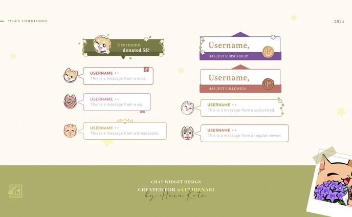 Luthinari. Char Widget Design