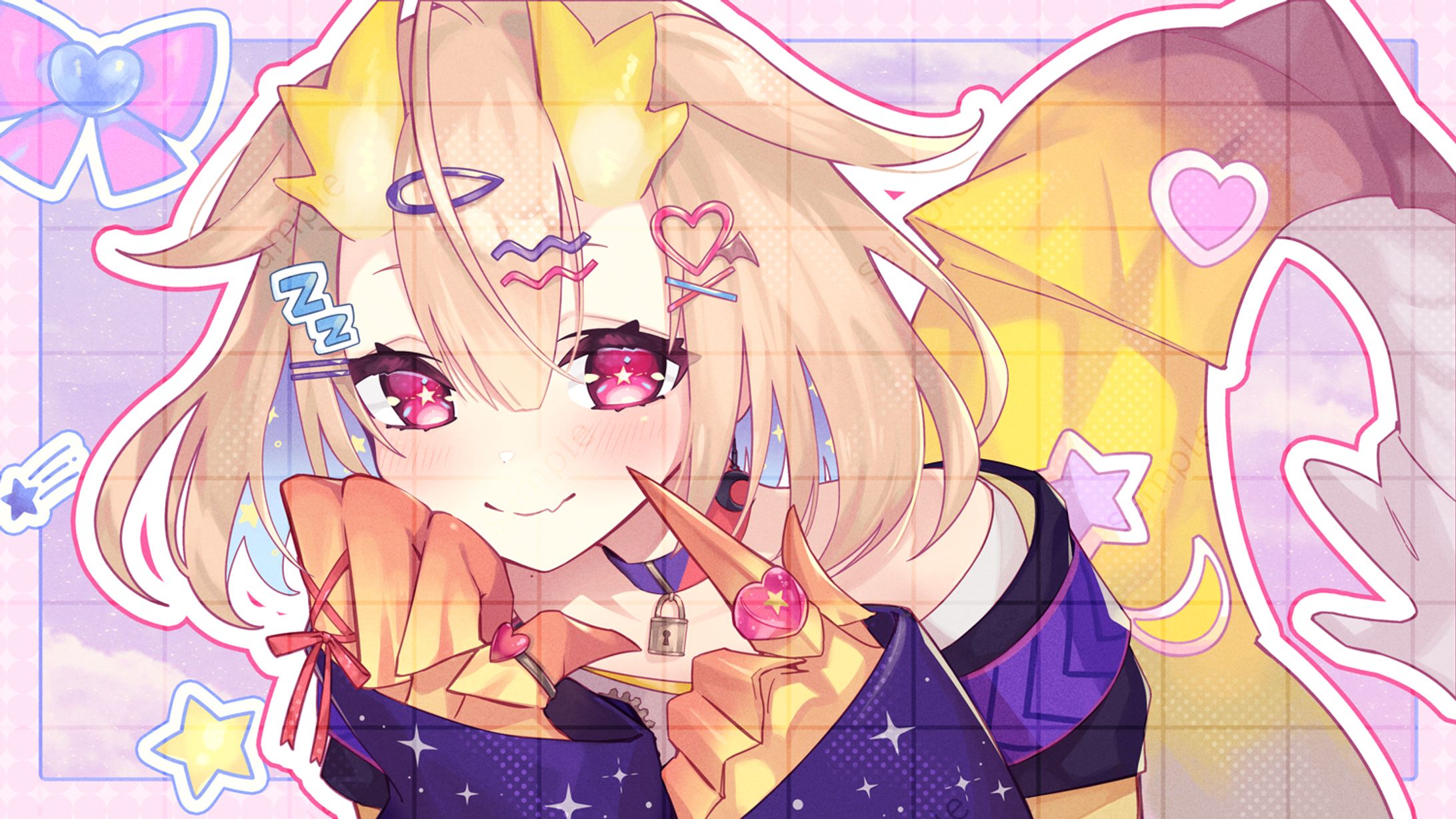 転寝ナサ様▶歌ってみた動画『可愛くてごめん』一枚絵、表情差分-1