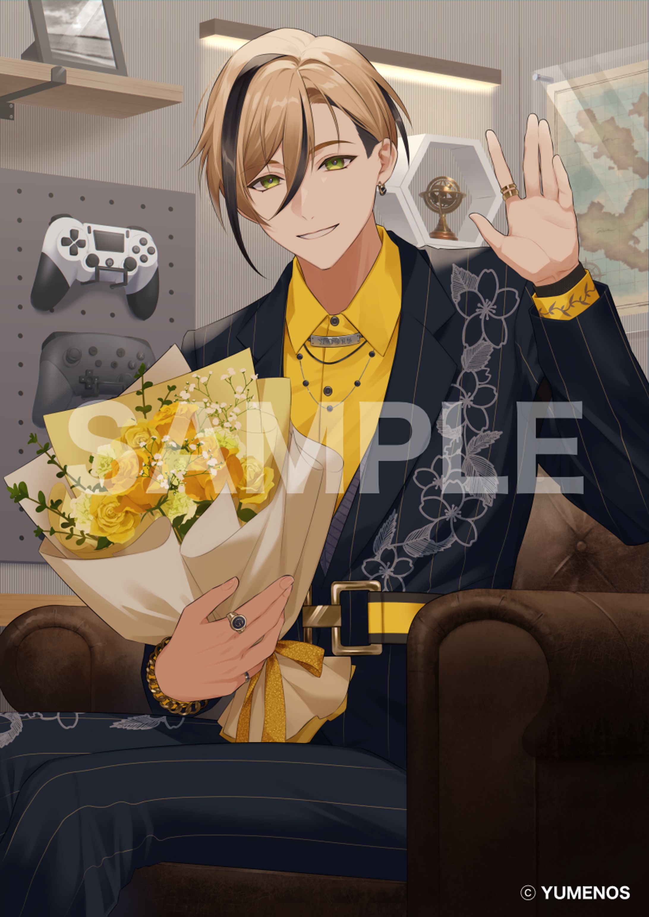YUMENOS所属・十神仁様誕生日記念グッズイラスト-1