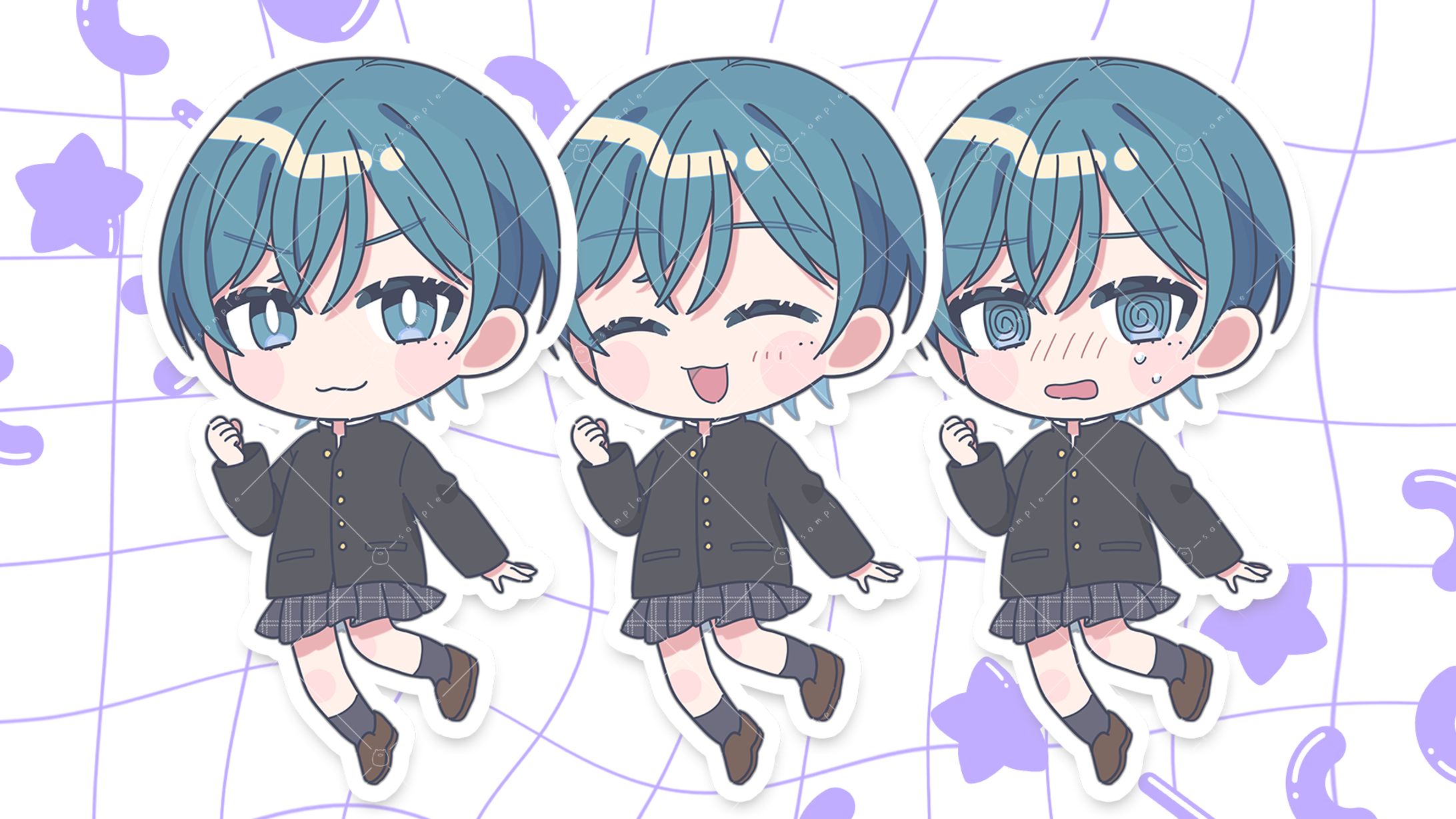 青砥いゆ様 サムネイル用ミニキャライラスト-1