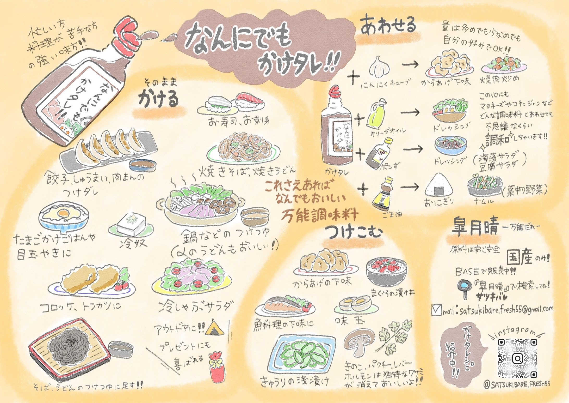 なんにでもかけタレのメニュー表-1