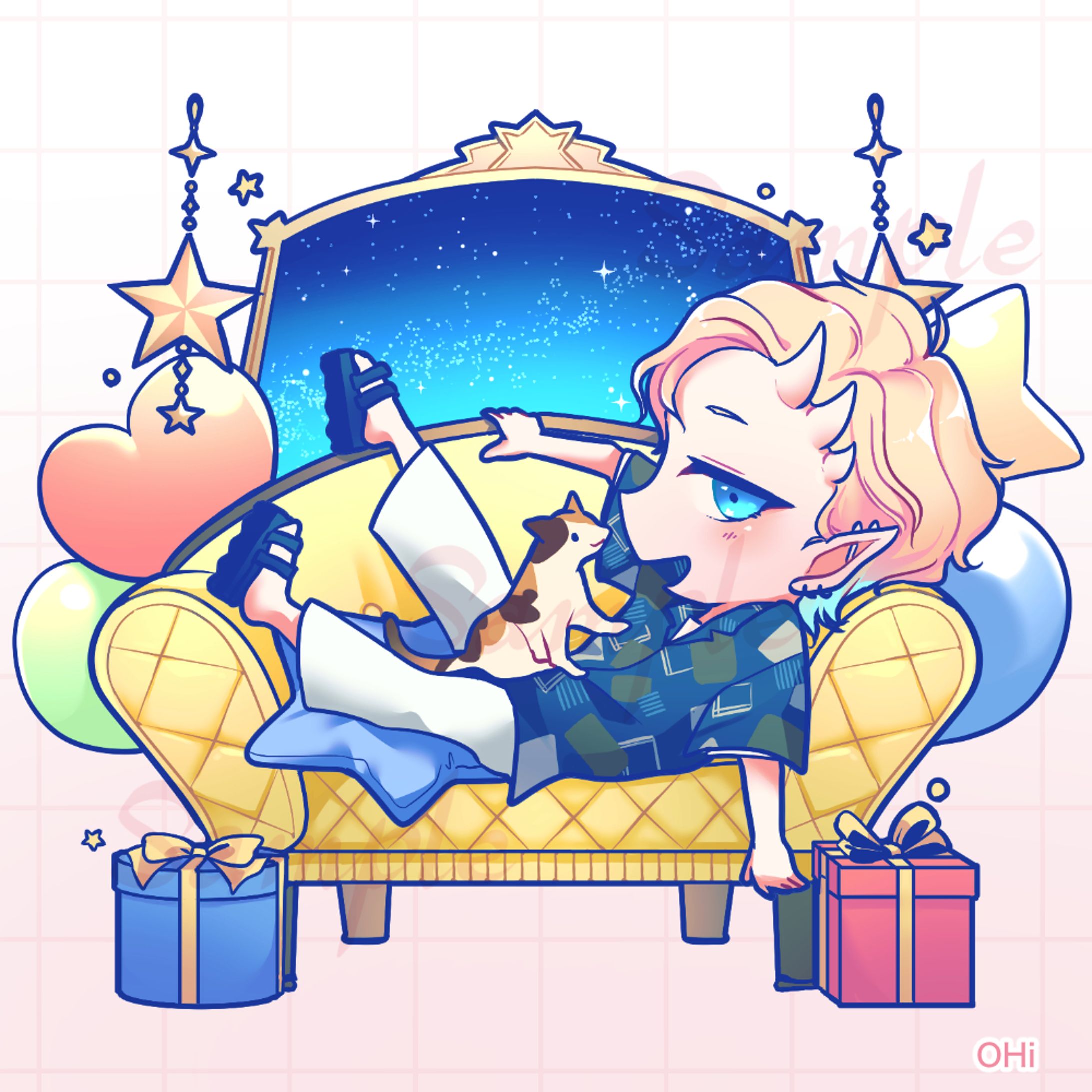 ミニキャライラスト（高杉丸星羅様）-1