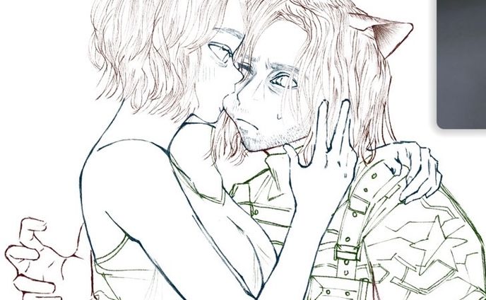 線画のみ二人絵(1800円)