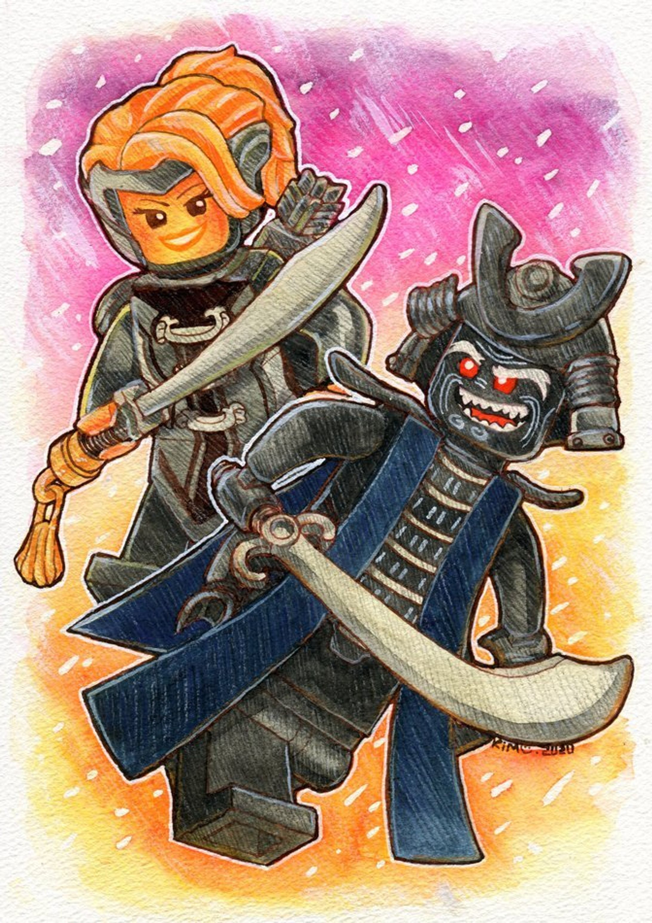 【LEGO ART】【コミッション】レゴニンジャゴー ムービー　ガーマドン　ミサコ-1