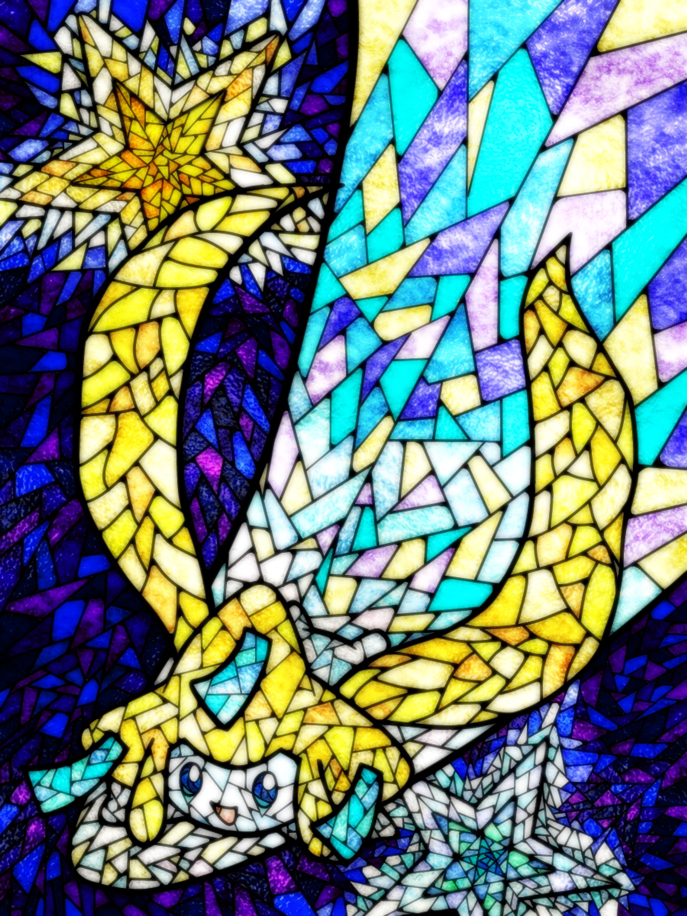 ジラーチステンドグラス-1