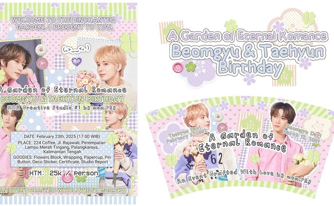 CUSTOMIZED DESIGN BIRTHDAY EVENT KPOP (POSTER, LOGO, CUP SLEEVE) 