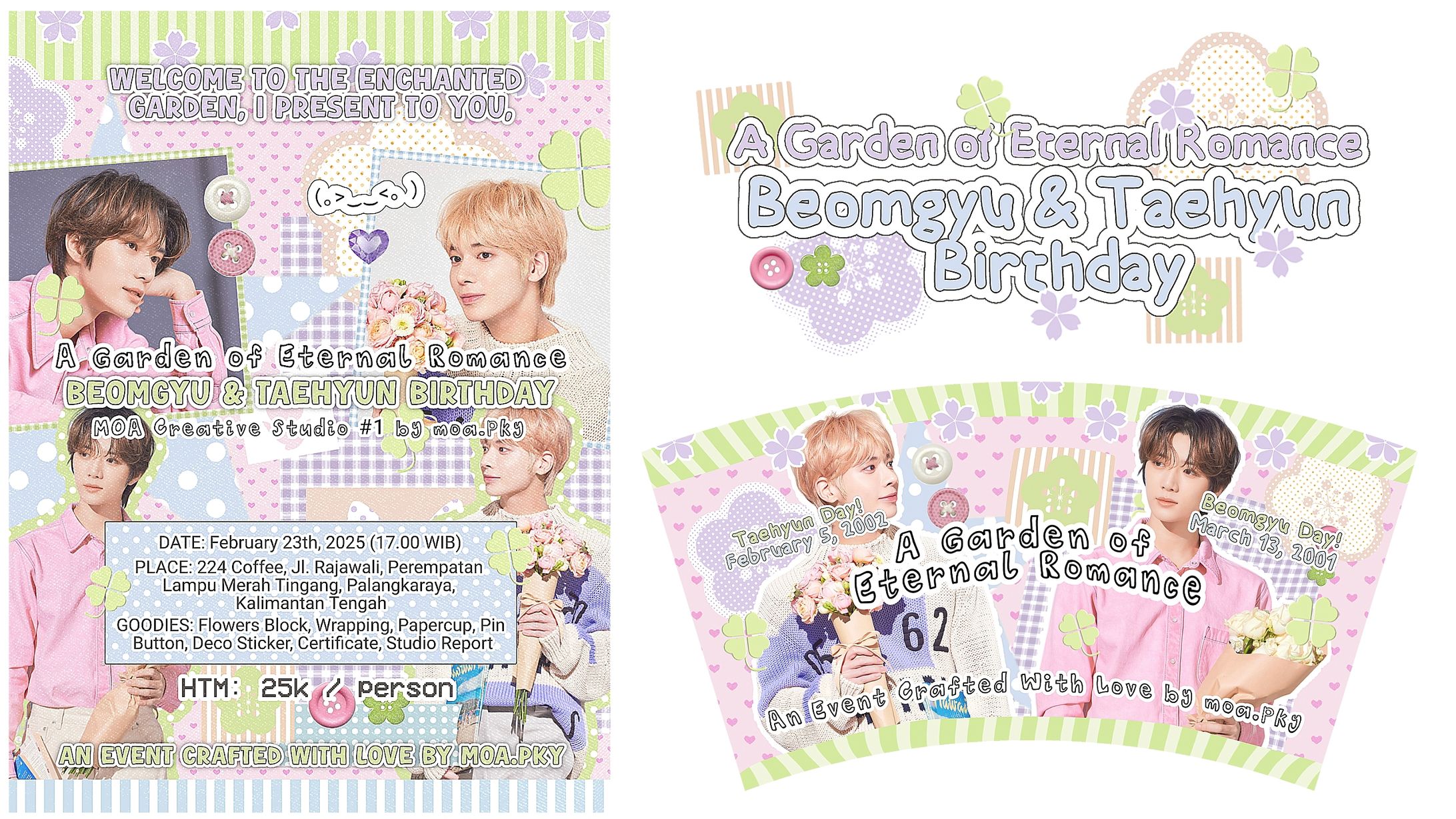 CUSTOMIZED DESIGN BIRTHDAY EVENT KPOP (POSTER, LOGO, CUP SLEEVE) -1