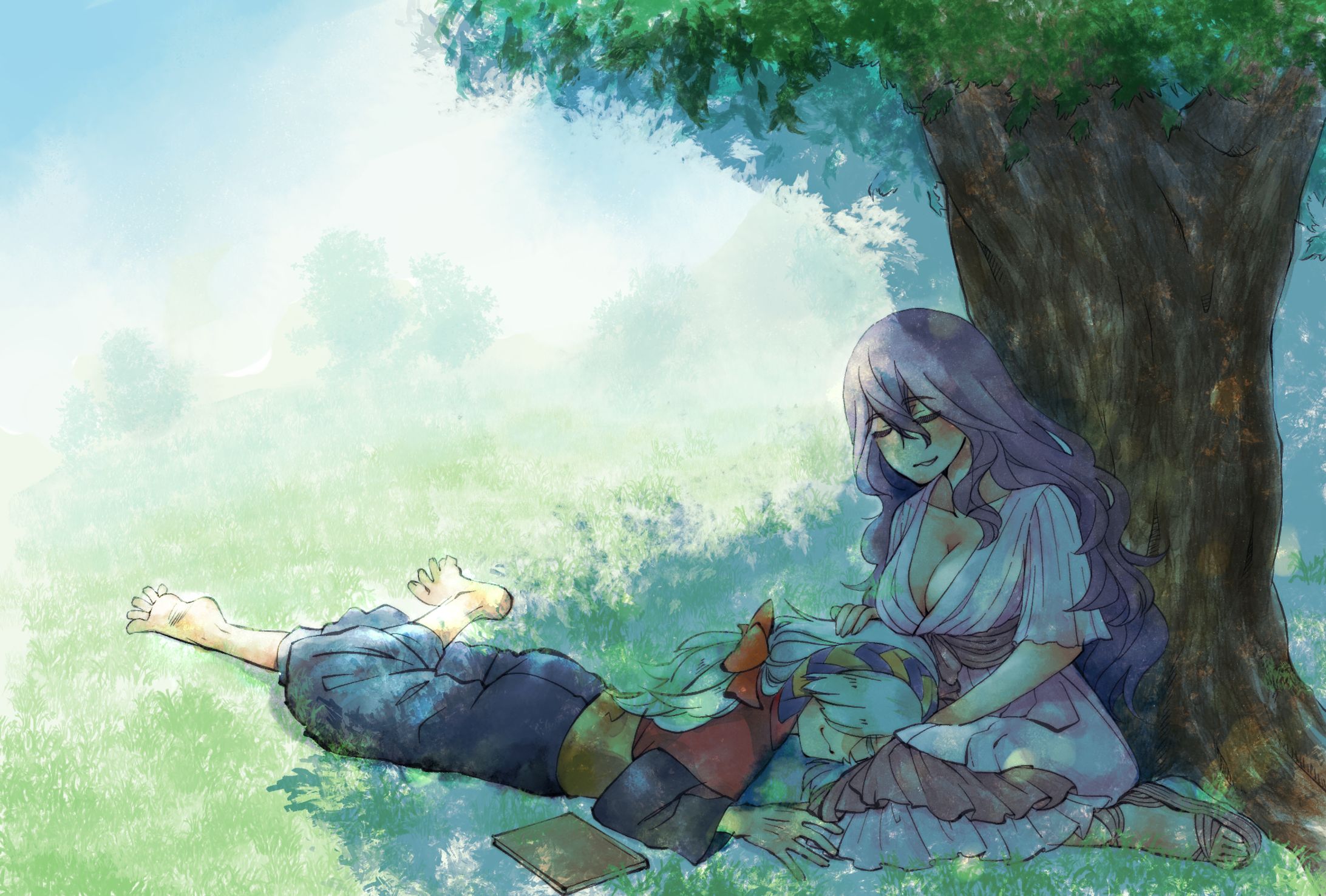簡単な背景と人物のイラスト-1
