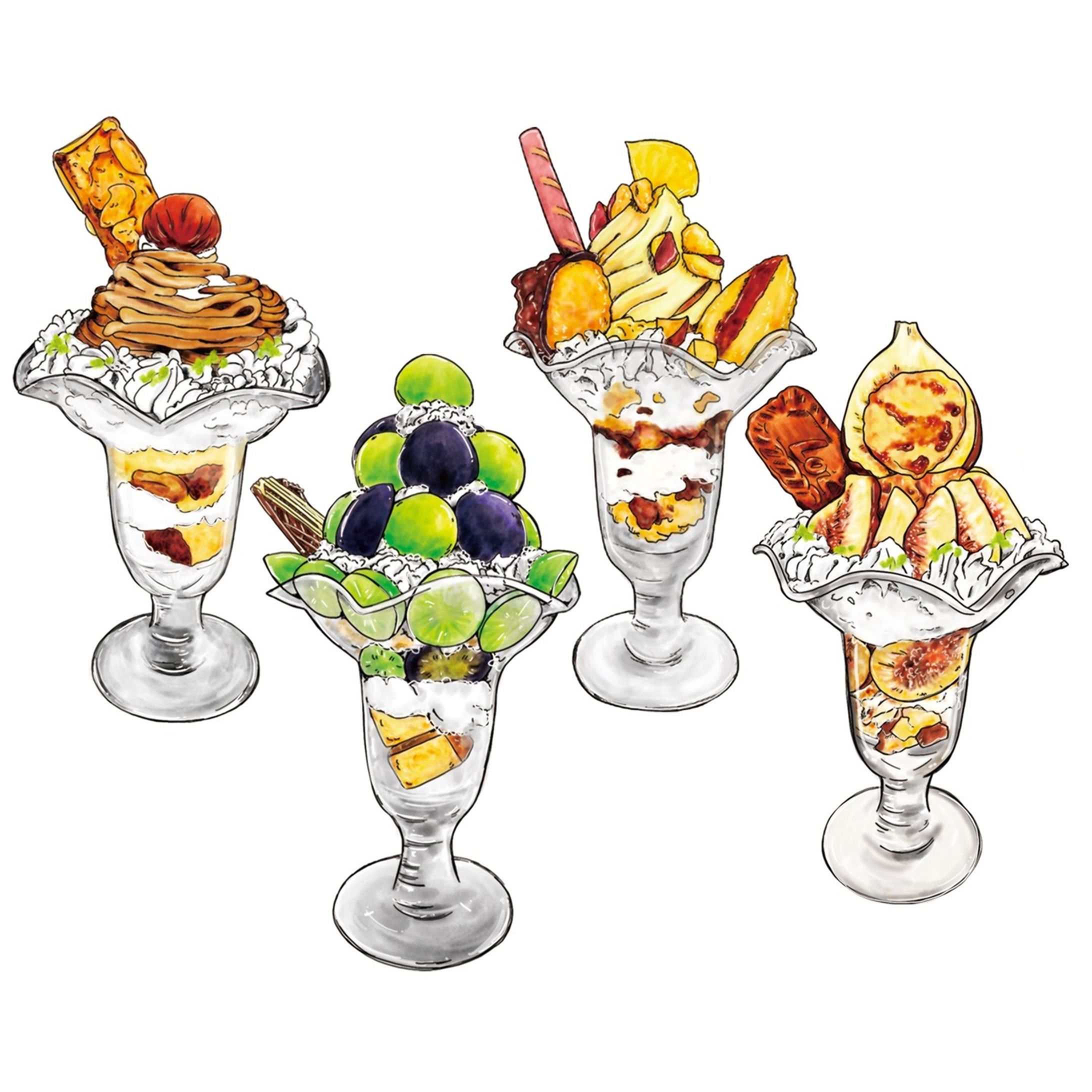 @annko_0 さんのお家パフェ！

ラストはパフェ4種を
並べちゃいました😍

か、可愛すぎる〜!!💗
いつかパフェのお仕事したいな☺️🌟

#料理 #おうちスイーツ #cooking #instasweet #sweet #暮らし #手料理 #foodstagram #homemade #クッキング #ていねいな暮らし #くらし #スイーツ #イラスト #パフェ #parfait #美味しい #お絵かき #delicious #illustrator #dessert #マロンパフェ#栗 #栗スイーツ #無花果パフェ #無花果 #fig-1