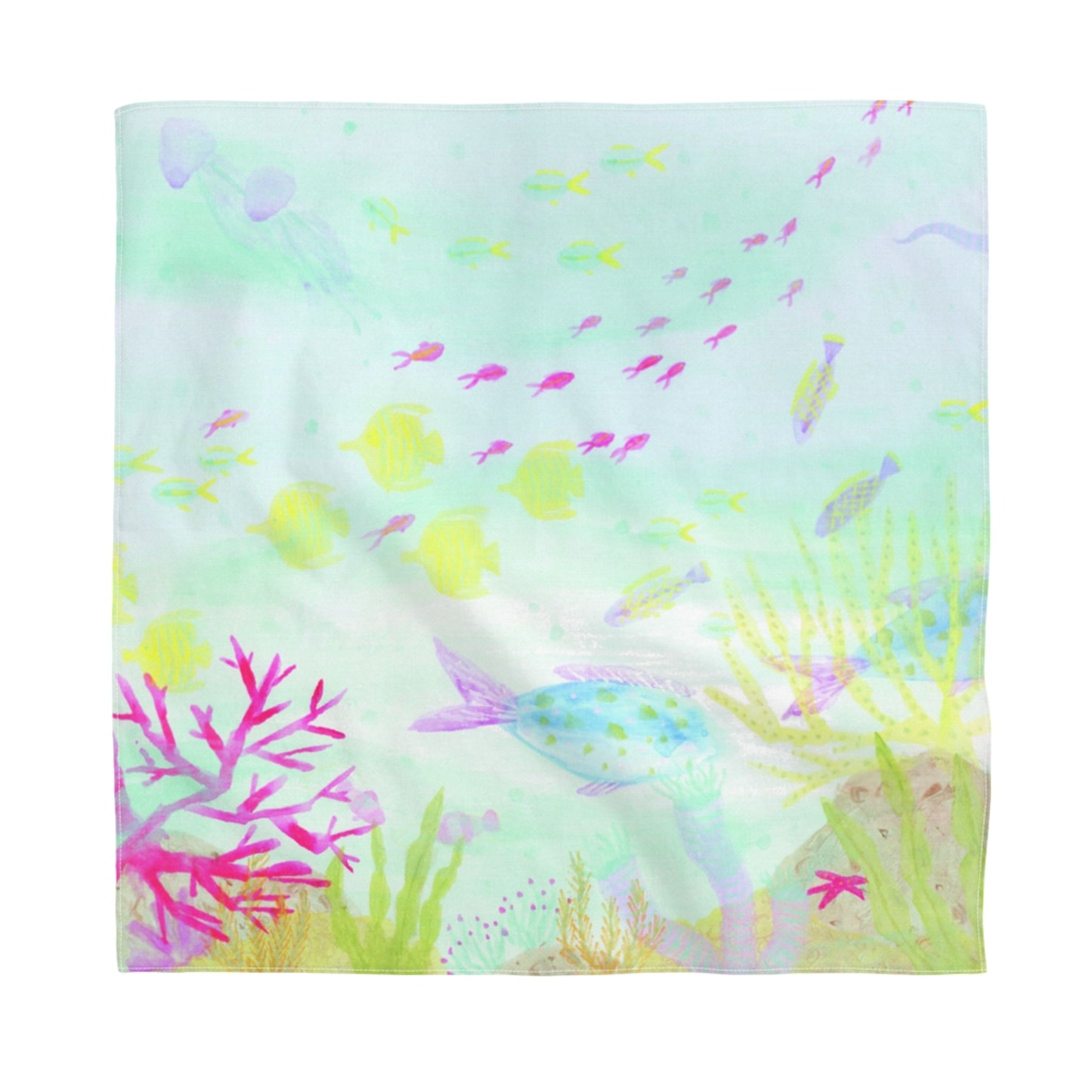 バンダナ用イラストレーション　under the sea-1