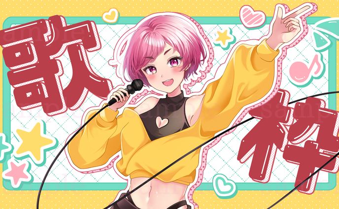 【一枚絵】伊織様　配信サムネイルイラスト