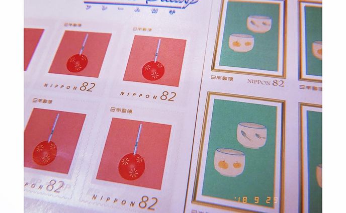 オリジナル切手とどいた～
前に描いたビードロと湯呑みの絵です フレームこれしか選べないのがおしい
10月のお手紙系の展示で販売予定です
#切手 #illustration #graphic #art #design