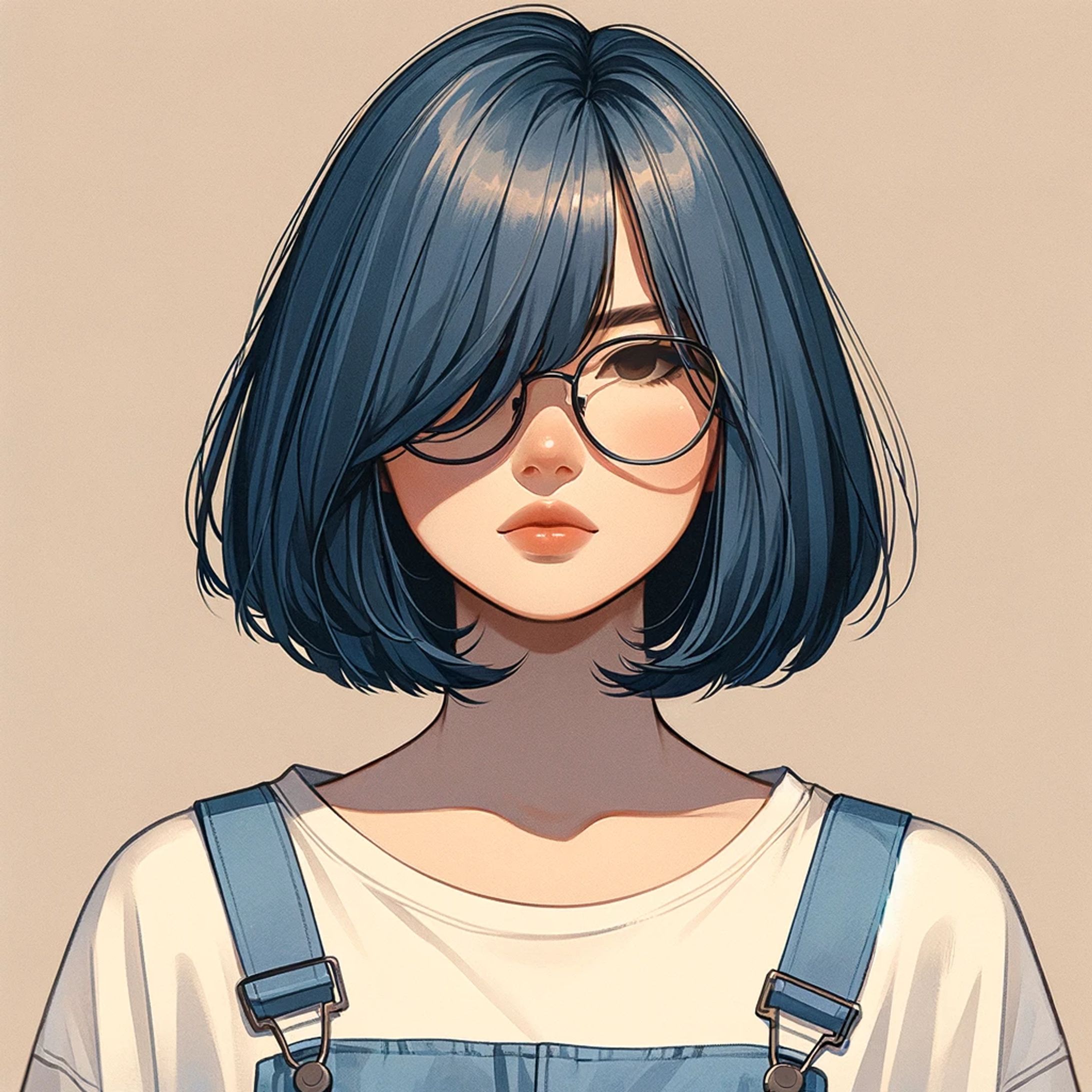 AI画像生成　クール美女画-1