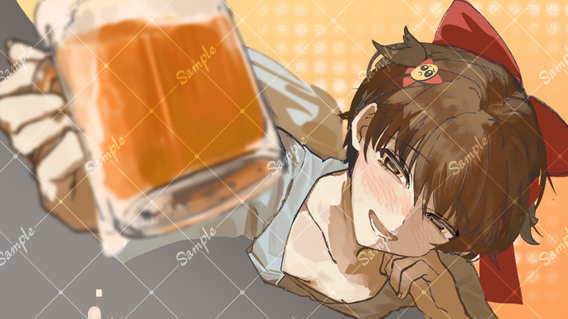 ほろ酔いイラスト-1