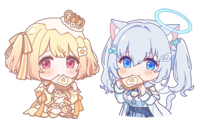 麻倉ましろ様、ぴぃpi様　デフォルメイラスト
