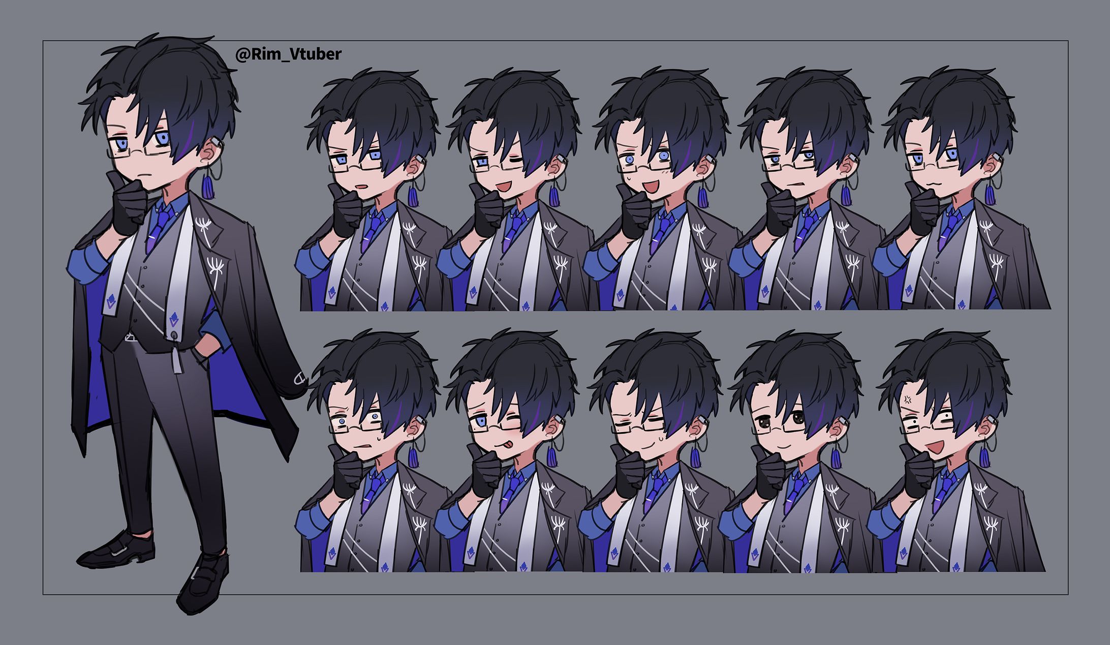 【Rim様】表情差分付きデフォルメイラスト-1