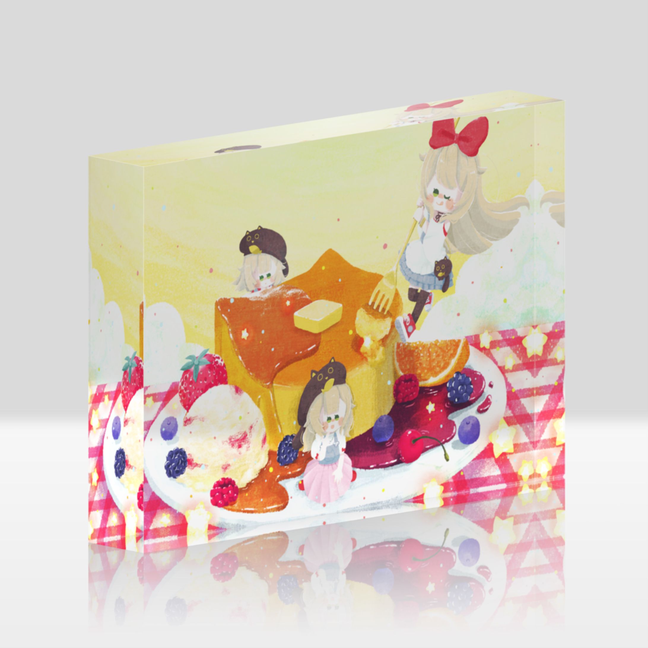 〖work〗アクリルブロックイラスト / まぐろかわさしみ様　-1