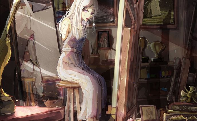 "I just wanted to be an Artist..."
.
.
#art #illustration #oc #originalillustration #girl #animegirl