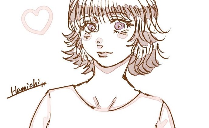 女性雑誌の挿絵をイメージして描きました