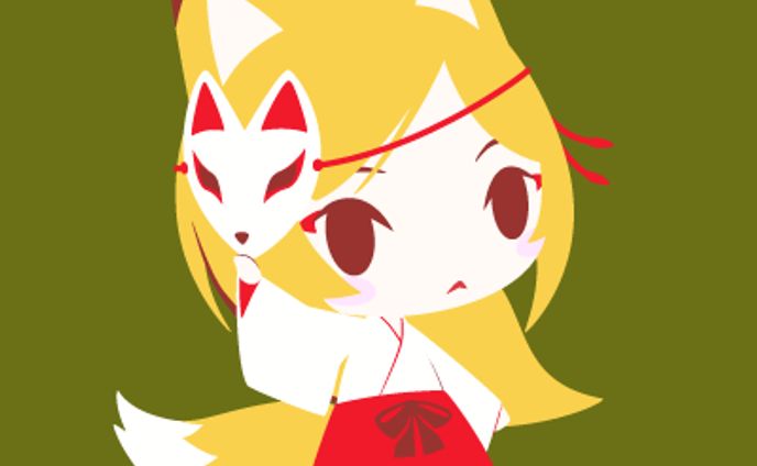 キツネの擬人化アイコン(女)